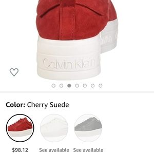Calvin Klein suede sneakers in red 9.5